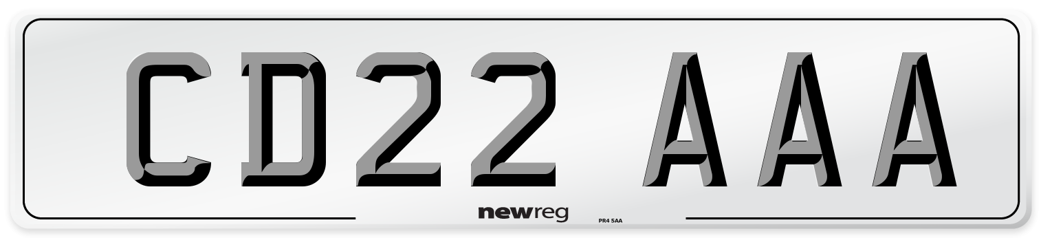 CD22 AAA Number Plate from New Reg
